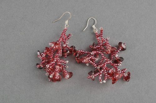 Earrigns made from Italian beads Corals  - MADEheart.com