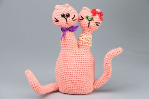 Muñeca de tela Gatos siameses - MADEheart.com
