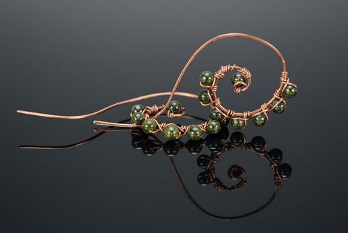 Pendientes de alambre de cobre - MADEheart.com