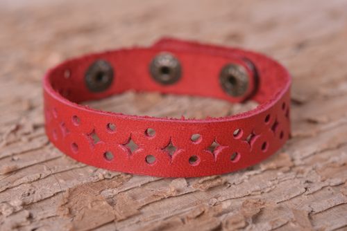 Необычное кожаное украшение ручной работы браслет из кожи дизайнерские украшение - MADEheart.com
