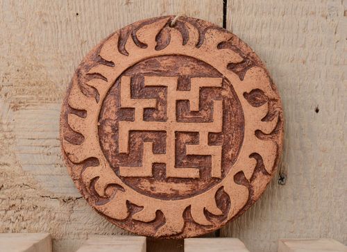 Pigente talismã de interior de cerâmica Doukhobor amuleto contra as doenças físicas e mentais - MADEheart.com