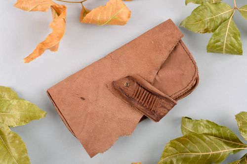 Handmade wallet leather wallet genuine leather purse leather accessories - MADEheart.com