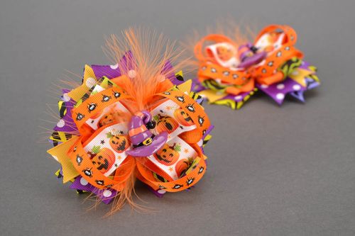 Set de bijoux pour cheveux Barrette fait main Halloween (deux pièces) - MADEheart.com