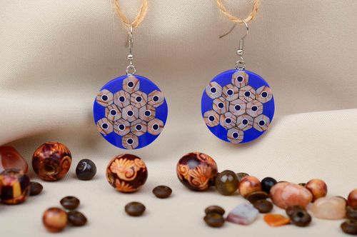 Wooden jewelry wooden earrings handmade earrings with charms stylish accessories - MADEheart.com