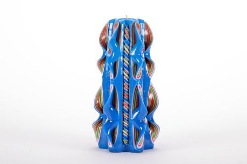 Vela esculpida de cera Cauda de andorinha azul - MADEheart.com