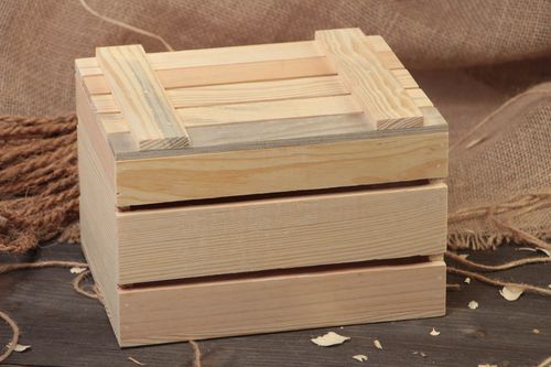 Handmade Holzkiste Rohling zum Bemalen Decoupage Designer Holz Kasten   - MADEheart.com