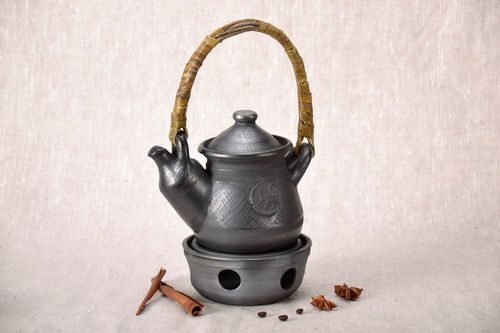 Keramik-Teekanne mit Stövchen - MADEheart.com