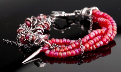 Bracelet en bohême rouge - MADEheart.com