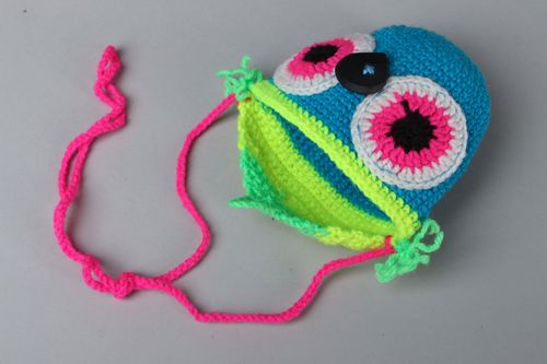 Sac à main tricoté chouette pour enfant - MADEheart.com