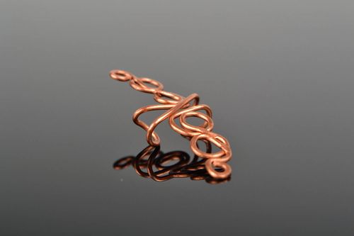 Cuff de cobre na técnica wire wrap - MADEheart.com