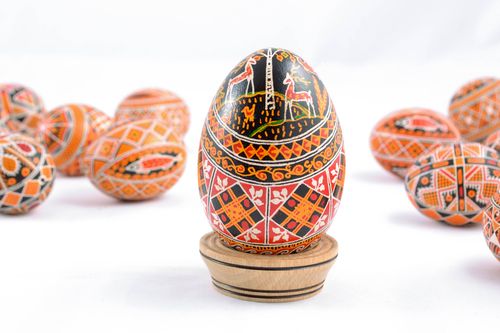 Handmade Easter egg with sacral symbols - MADEheart.com