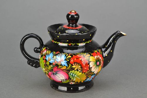 Фарфоровый чайник-заварник с Петриковской росписью - MADEheart.com