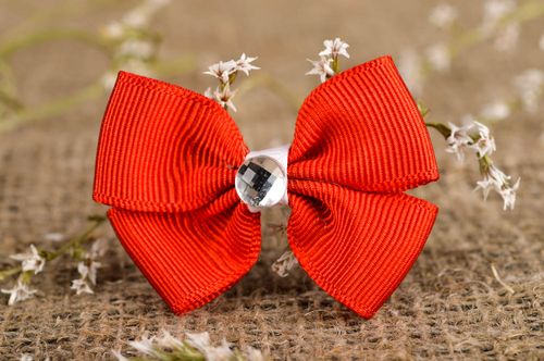 Handmade barrette how to make hairstyles hair accessories hair bow for children - MADEheart.com