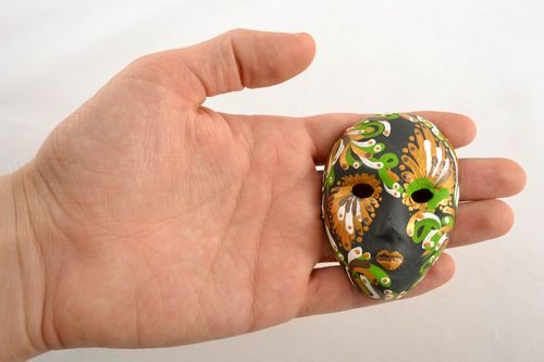 Ceramic fridge magnet in the shape of tiny masquerade mask - MADEheart.com
