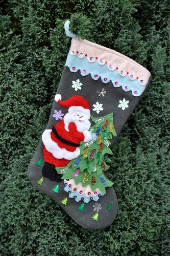 Botinha decorativa de Natal para presentes brinquedos de Natal artesanais - MADEheart.com