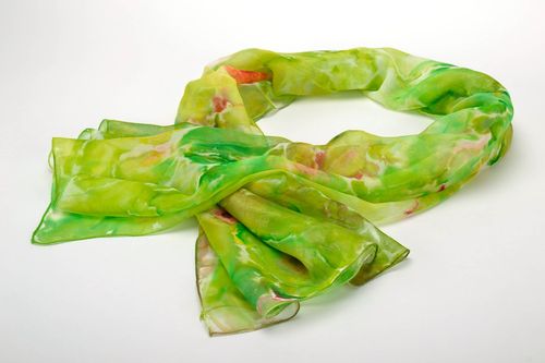 Silk scarf in shibori technique - MADEheart.com