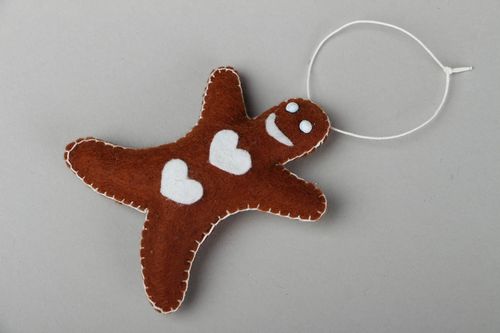 Handmade Christmas tree toy Gingerman - MADEheart.com