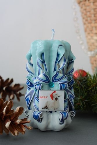 Christmas paraffin candle - MADEheart.com