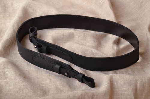 Cinturón para rifle de cuero negro - MADEheart.com