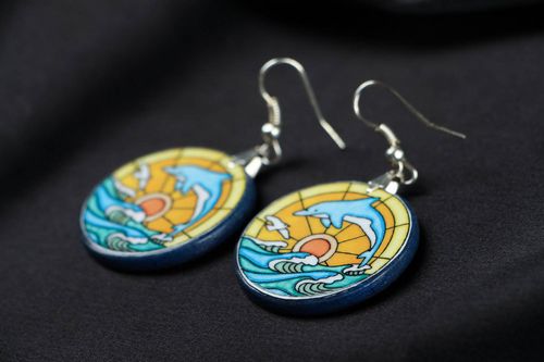 Earrings Dolphins - MADEheart.com