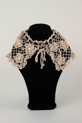 Beautiful handmade necklace design textile collar necklace costume jewelry - MADEheart.com