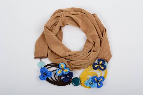 Шарф ожерелье красивый шарф ручной работы трикотажный шарф яркий необычный - MADEheart.com