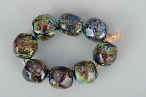 Ensemble de perles de verre faites main - MADEheart.com