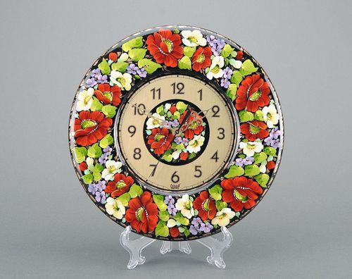 Reloj de cuarzo pintado a mano “Floral” - MADEheart.com