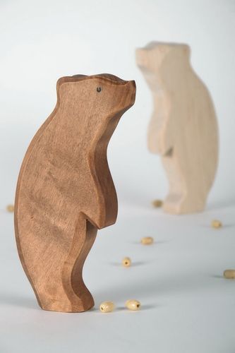 Figura de madera de arce Oso Grizly - MADEheart.com