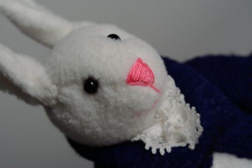 Toy made of fleece Rabbit Baron - MADEheart.com