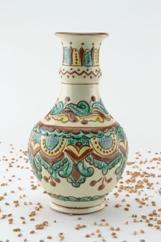 Vaso artesanal de cerâmica decorativo para flores secas - MADEheart.com
