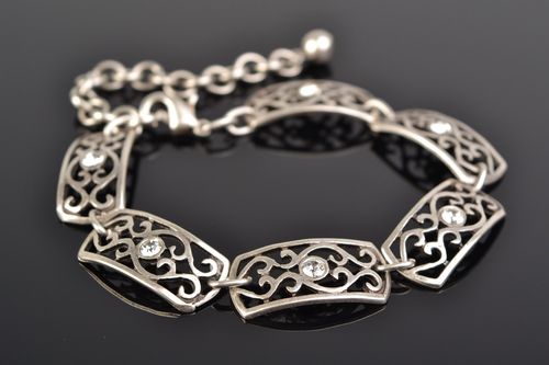 Bracelet fait main métallique ajouré original ethnique accessoire pour femme - MADEheart.com