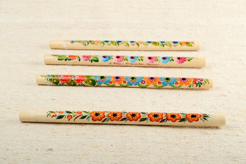 Wooden penny whistle wooden flute designer souvenir decorative use only - MADEheart.com