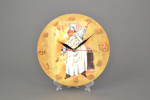 Decoupage wall clock Cook - MADEheart.com