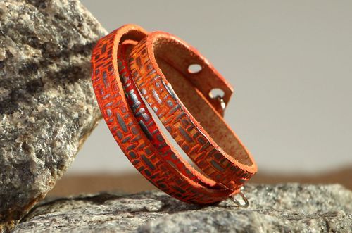 Bracelet fait main en cuir naturel - MADEheart.com