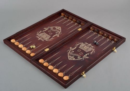 Backgammon en bois fait main - MADEheart.com
