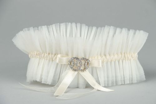 Подвязка для невесты с австрийскими стразами - MADEheart.com