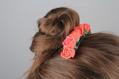 Pente grampo de cabelo floral - MADEheart.com