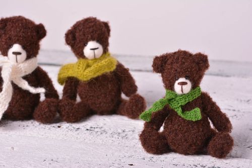 Cute textile soft toys interesting unusual accessories lovely handmade bear - MADEheart.com