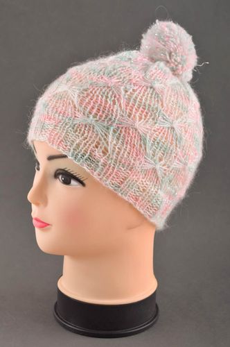 Bonnet tricot fait main Chapeau au crochet Vêtement enfant fille printemps - MADEheart.com