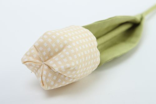 Fleur artificielle Déco maison faite main tulipe Cadeau original coton tissu - MADEheart.com
