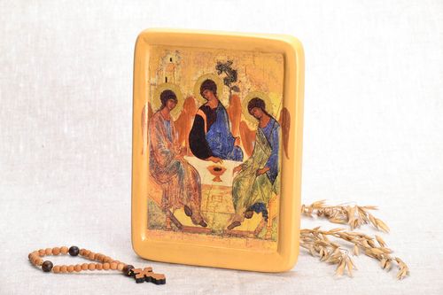 Icône religieuse reproduction Sainte Trinité - MADEheart.com