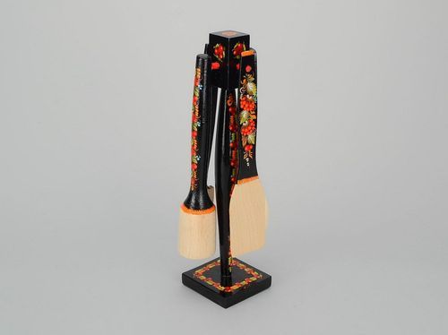 Set de utensilios de cocina pintado de madera - MADEheart.com