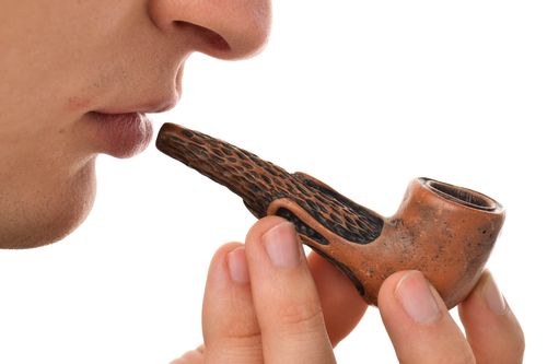 Pipa de arcilla artículo para fumar artesanal práctico accesorio para fumador  - MADEheart.com