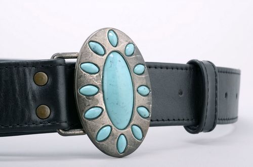 Womans belt Turquoise - MADEheart.com