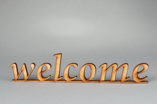 Chipboard Wort Welcome - MADEheart.com