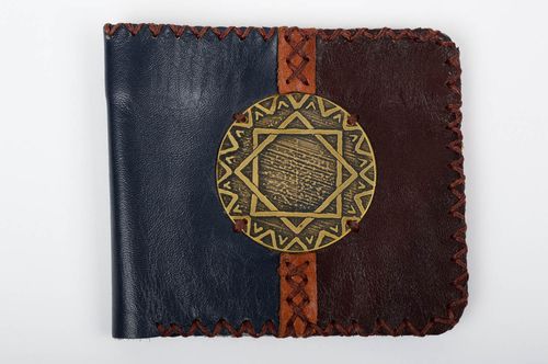 Stylish handmade leather wallet unusual wallet fashion accessories leather goods - MADEheart.com
