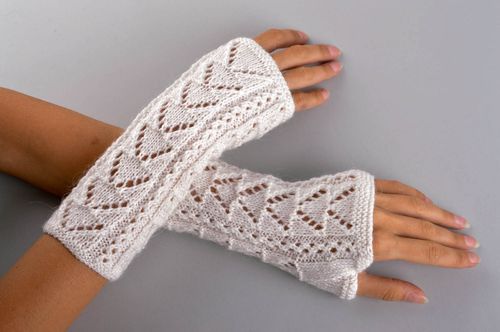 Unusual handmade crochet mittens fashion accessories warm mittens gifts for her - MADEheart.com