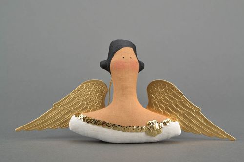 Pendente di stoffa fatto a mano giocattolo angelo darredo decorazioni di casa - MADEheart.com