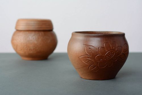 Pote de argila artesanal  - MADEheart.com